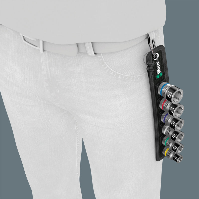 Load image into Gallery viewer, Wera belt c 1 zyklop doppenset, 1 2 dopsleutel (zwart, 7-delig, met vasthoudfunctie)
