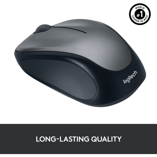 Logitech wireless mouse m235 (zwart grijs, nano-ontvanger)
