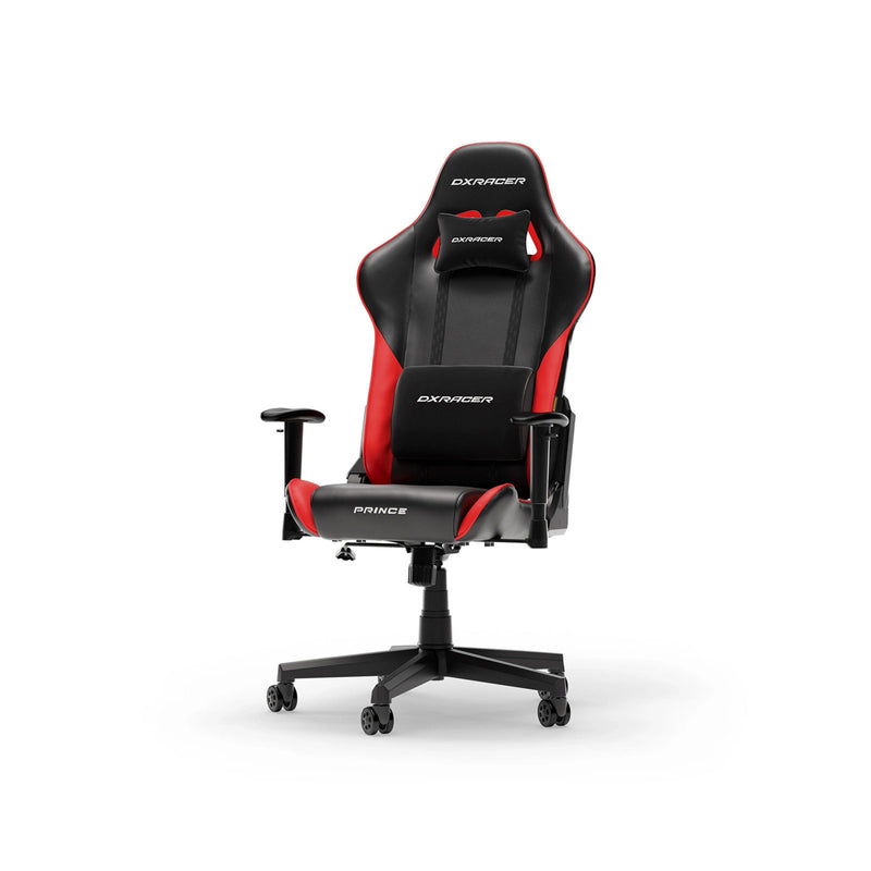 Cargue la imagen en el visor de la galería, Dxracer prince l black red pvc leather gamestoel (zwart rood)
