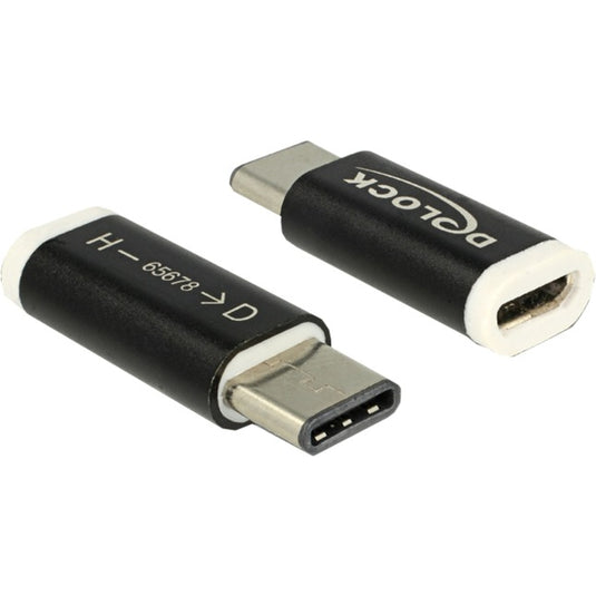 Delock adapter usb 2.0 c - micro-usb (zwart, 65678)