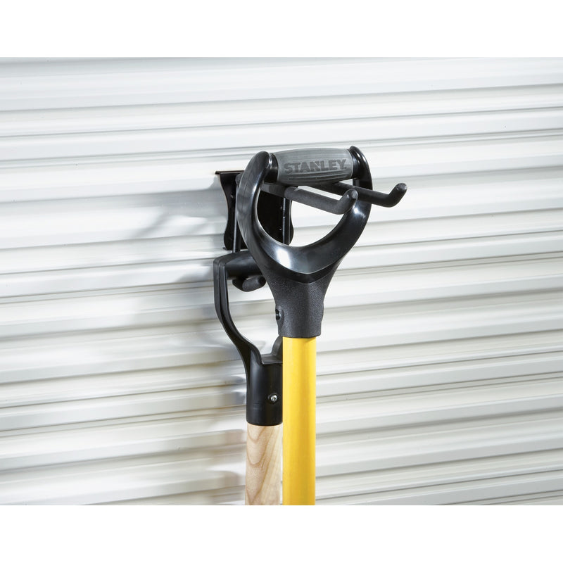 Load image into Gallery viewer, Stanley track wall - dubbele haak houder (zwart)
