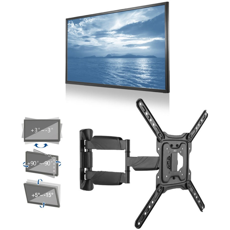 Afbeelding laden in galerijviewer, Tv-wandbeugel act ac8354 zwart 55 inch
