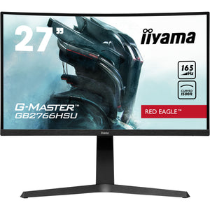 Iiyama g-master red eagle gb2766hsu-b1 27 curved gaming monitor (zwart, 2x hdmi, displayport, 2x usb-a, usb-b, 165 hz)