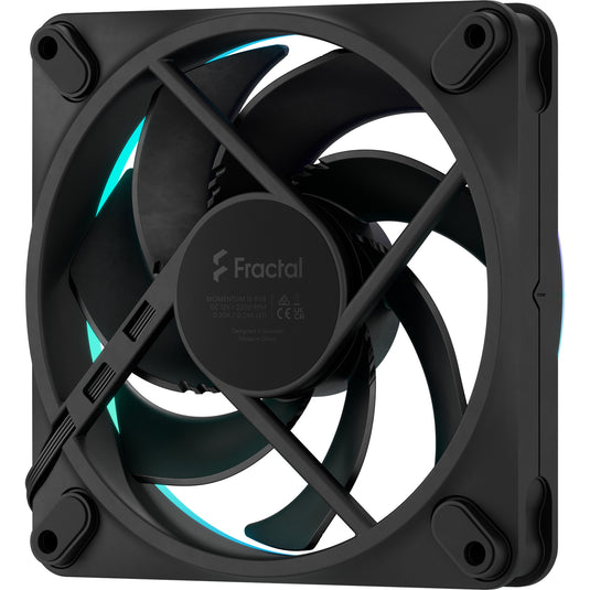Fractal design momentum 12 rgb case fans (zwart, 3 stuks, 120 x 120 x 25 mm, pwm)