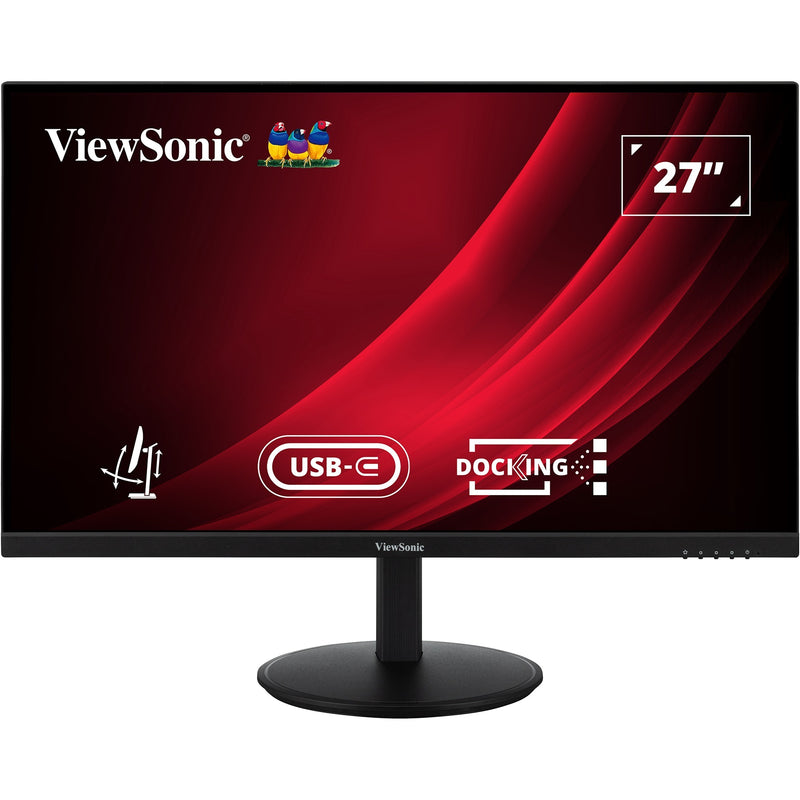 Load image into Gallery viewer, Viewsonic vg2709u-2k dockingmonitor met dubbele luidsprekers en daisy chain 27 (zwart (mat), 1x hdmi, 1x displayport, 1x displayport uit, usb-c, usb-a ,100hz)
