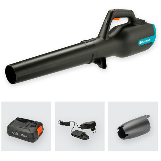 Gardena accu bladblazer powerjet 18v p4a set (grijs turquoise, 14890-20, accu inbegrepen)