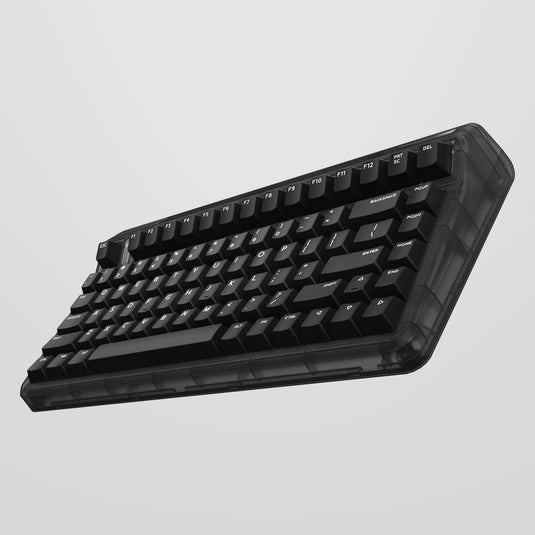 Iqunix og80 dark side wireless mechanical keyboard (zwart, us lay-out (qwerty), cherry mx blue, 80% (tkl), rgb leds, hot-swappable, pbt, 2.4ghz | bluetooth 5.1 | usb-c)