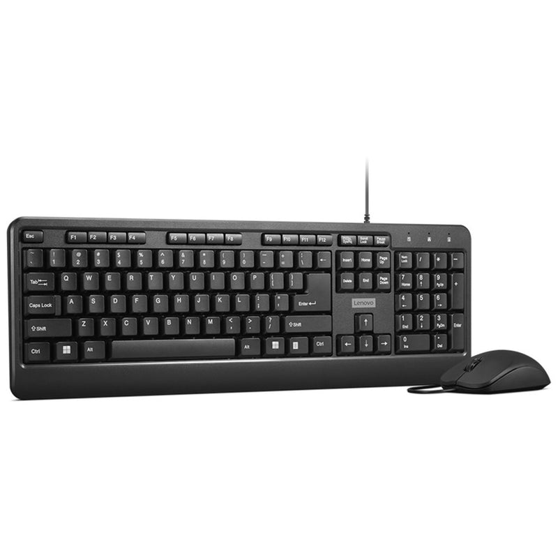 Load image into Gallery viewer, Lenovo 160 wired combo desktopset (zwart, us lay-out (qwerty), 100%, usb-a, 1.600 dpi)
