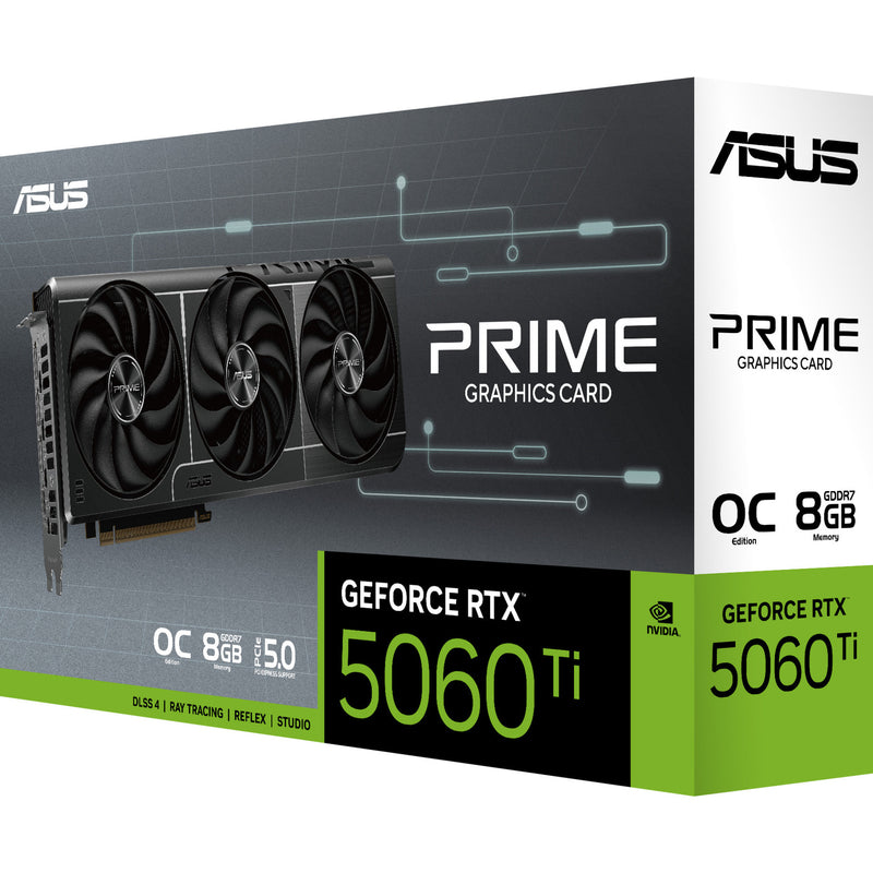 Chargez l'image dans la visionneuse de la galerie, Asus prime geforce rtx 5060 ti oc 8g grafische kaart (3x displayport, 1x hdmi)

