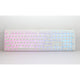 Ducky one 3 classic pure white rgb mechanisch toetsenbord (wit, us lay-out (qwerty), cherry mx silent red, 100%, rgb led, double-shot pbt, hot-swappable, quack mechanics)
