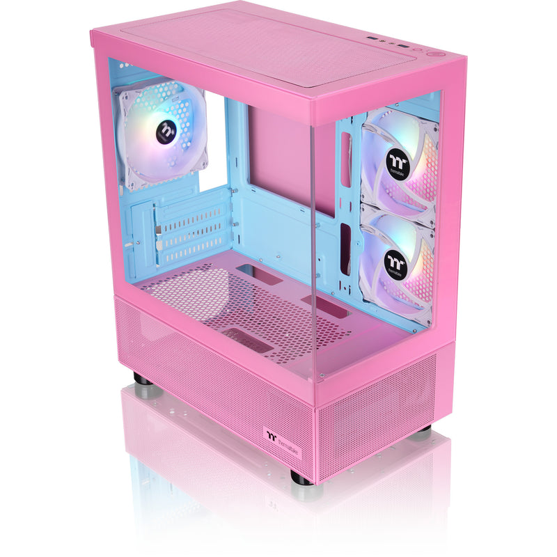 Afbeelding laden in galerijviewer, Thermaltake view 170 tg argb mini tower behuizing (roze | 2x usb-a | rgb | tempered glass)
