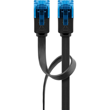 Goobay cat 6a u utp platte kabel (zwart, 20 meter)