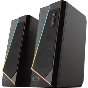 Trust gxt 609 zoxa rgb-verlichte speakerset pc-luidspreker (zwart, rgb led)
