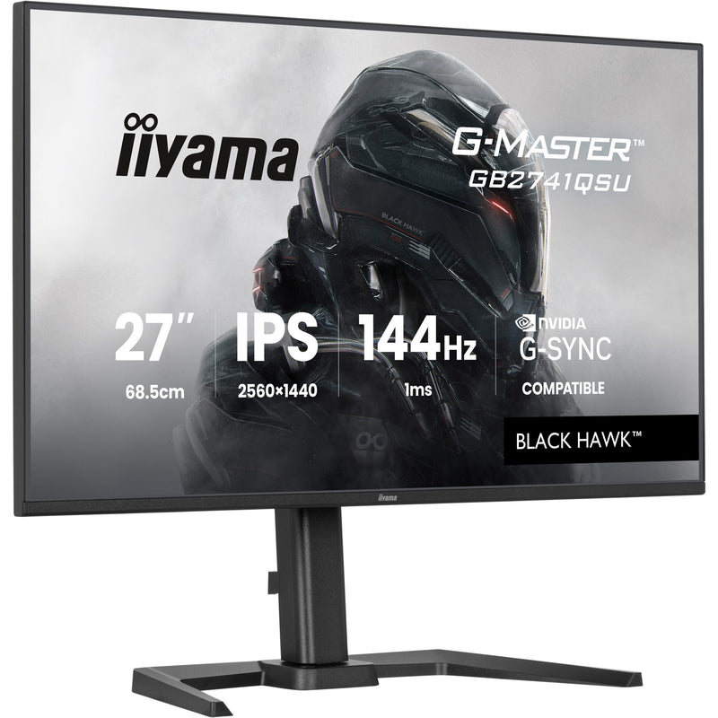 Load image into Gallery viewer, Iiyama g-master black hawk gb2741qsu-b1 27 gaming monitor (zwart, hdmi, displayport, 2x usb-a, usb-b, 144 hz)
