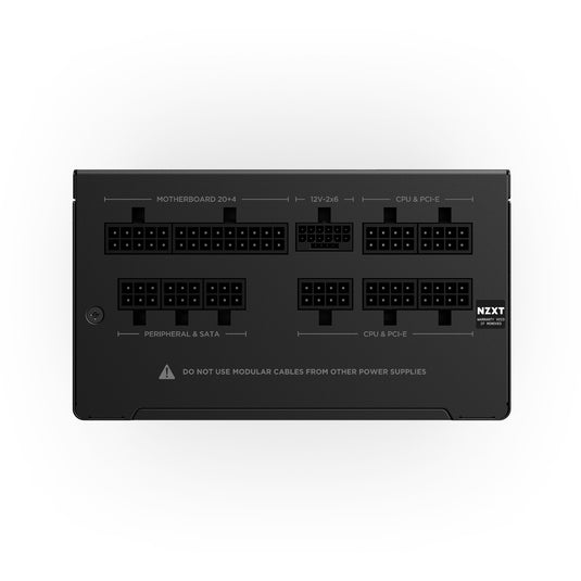 Nzxt c850 gold core modulaire 850 watt voeding (zwart, 1x 12v-2x6, 3x pcie)