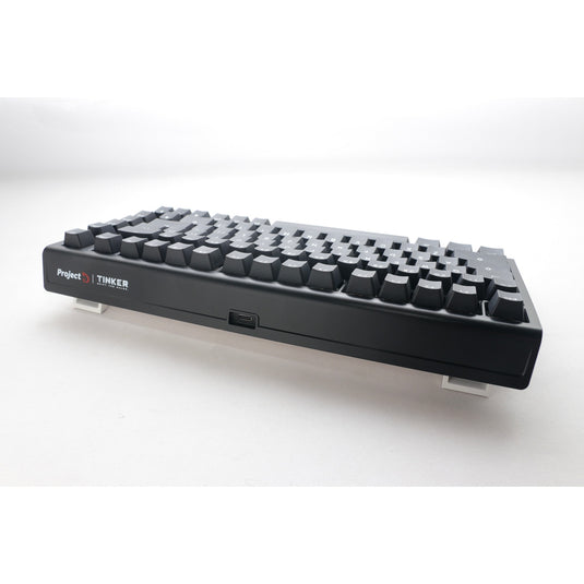 Ducky projectd tinker 75 met qmk via, toetsenbord (zwart wit, us lay-out, cherry mx blue, rgb led, double-shot pbt, hot-swappable, gasket mount, 75%)