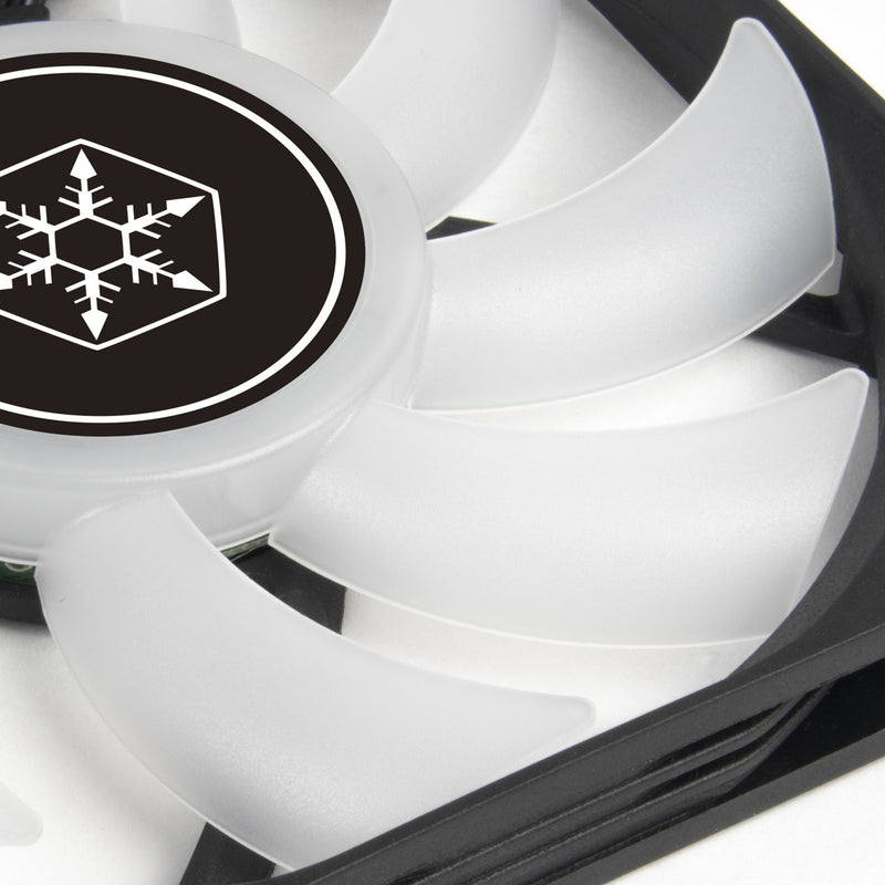 Load image into Gallery viewer, Silverstone air slimmer 120 argb case fan (zwart, 120 x 120 x 15 mm, pwm)
