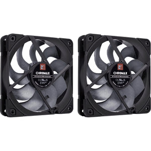 Noctua nf-a12x25 g2 pwm sx2-pp chromax.black case fans (zwart, 2 stuks, 120 x 120 x 25 mm)
