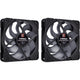 Noctua nf-a12x25 g2 pwm sx2-pp chromax.black case fans (zwart, 2 stuks, 120 x 120 x 25 mm)