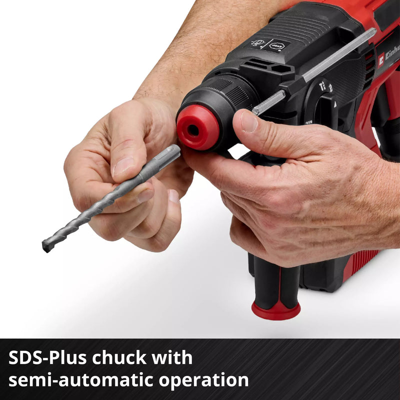 Load image into Gallery viewer, Einhell accu boorhamer te-hd 18 20 li (1x4,0ah) (rood zwart, incl. 1x 4.0 ah power x-change accu en lader)
