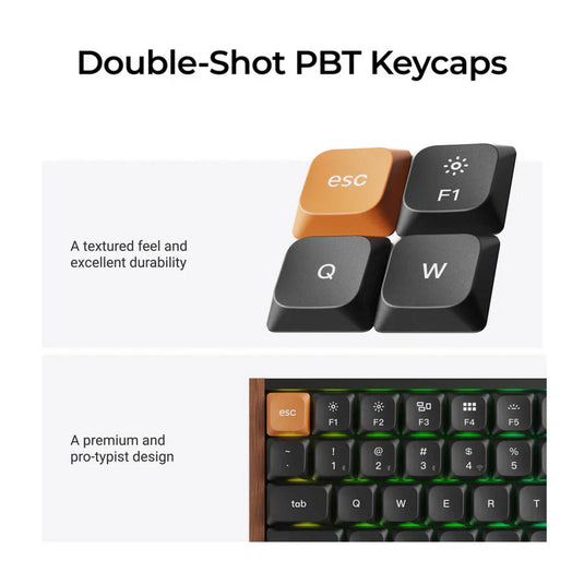 Keychron k3 max se qmk wireless custom mechanical keyboard (zwart, us lay-out (qwerty), milk pom red, 75%, rgb, hot swap, 2.4 ghz | bluetooth 5.3 | usb-c)