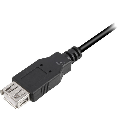 Sharkoon usb 2.0 verlengkabel (zwart, 2 meter, dubbele afscherming)