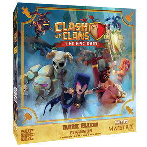 Asmodee clash of clans: the epic raid - dark elixir expansion bordspel (engels, 2 - 4 spelers, 45 - 90 minuten, vanaf 12 jaar, uitbreiding)