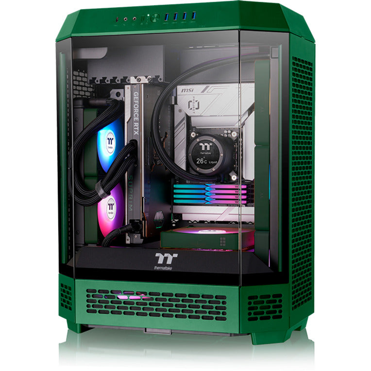 Load image into Gallery viewer, Thermaltake ct120 ex argb sync pc cooling fan racing green (3-fan pack) case fans (groen, 3 stuks, 120 x 120 x 25 mm, pwm)
