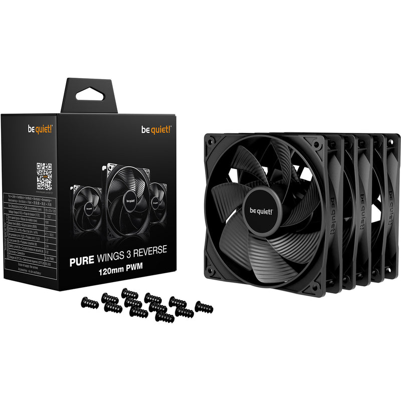 Load image into Gallery viewer, Be quiet! pure wings 3 reverse case fans (zwart, 3 stuks, 120 x 120 x 25 mm, pwm)
