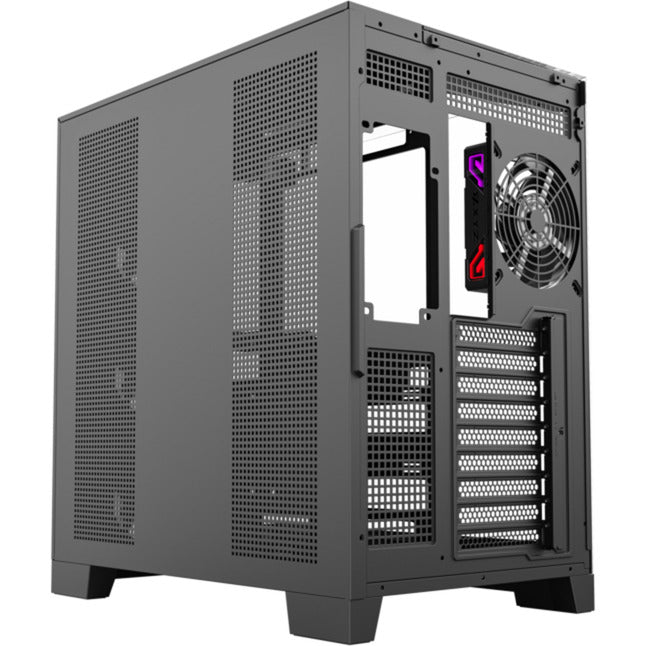 Afbeelding laden in galerijviewer, Xyz pc gear tesseract a-rgb midi tower behuizing (zwart | 2x usb-a | 1x usb-c | rgb | tempered glass)
