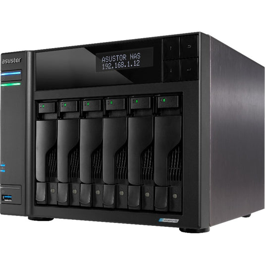 Asustor lockerstor 6 as6706t nas (zwart)