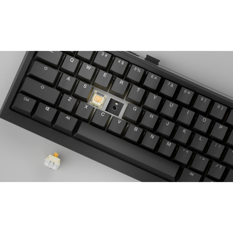 Load image into Gallery viewer, Ducky one x mini wireless rgb mechanisch toetsenbord (zwart, us lay-out (qwerty), inductive, 60%, hot-swappable, pbt, 2.4 ghz | bluetooth | usb-c)
