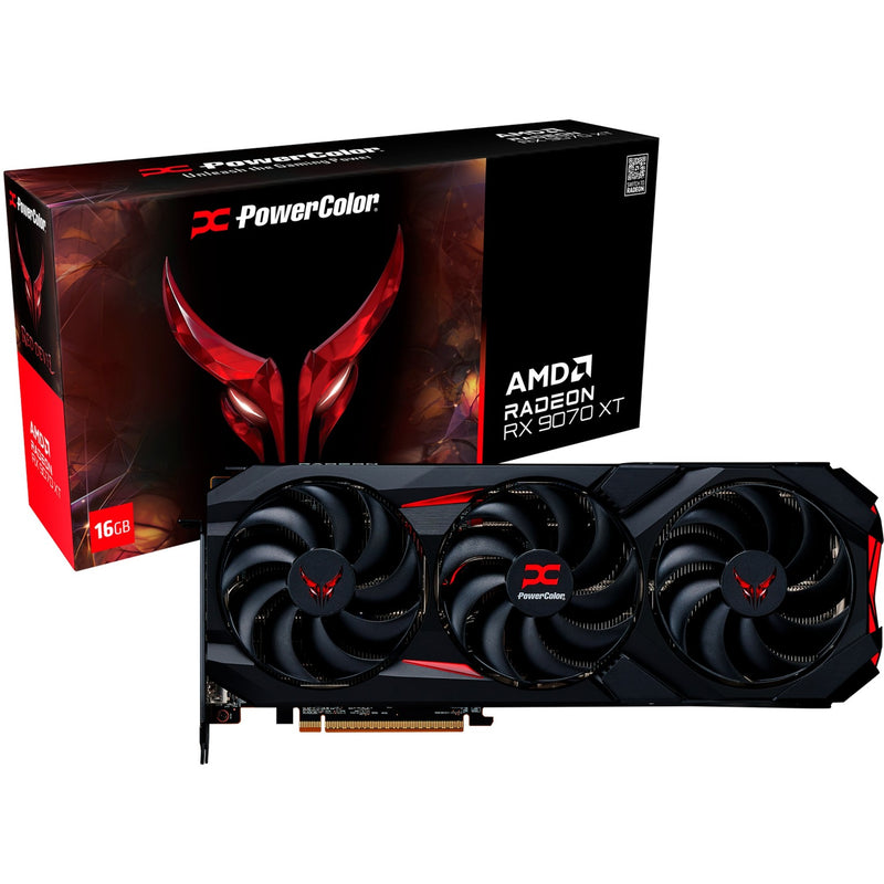 Load image into Gallery viewer, Powercolor radeon rx 9070 xt red devil 16gb oc grafische kaart (zwart, rdna4, gddr6, 3x displayport, 1x hdmi 2.1)
