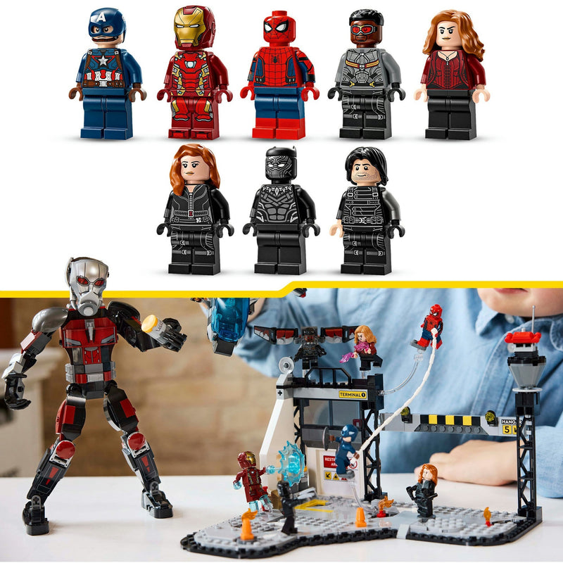 Load image into Gallery viewer, Lego super heroes 76314 captain america civil war actiescene
