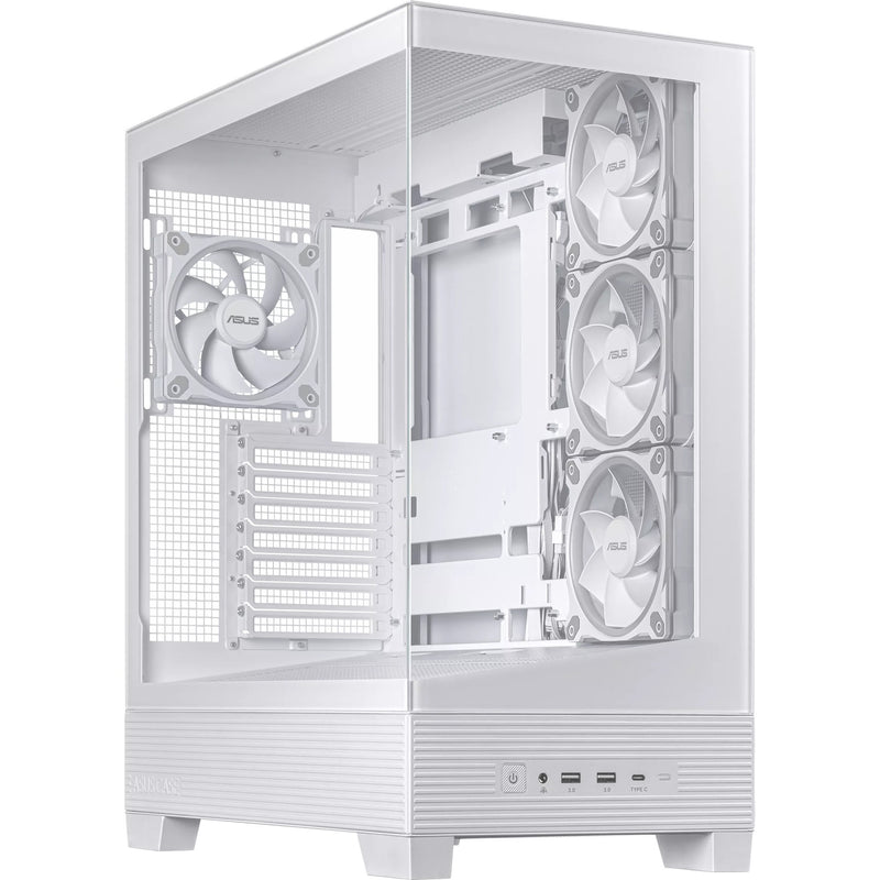 Load image into Gallery viewer, Asus a31 plus midi tower behuizing (wit | 2x usb-a | 2x usb-c | tempered glass)
