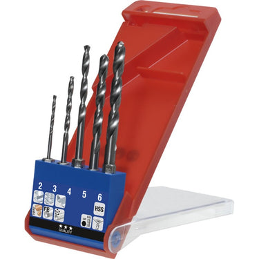 Kwb hss-spiraalborenset 5-delig boorset (2-6mm)