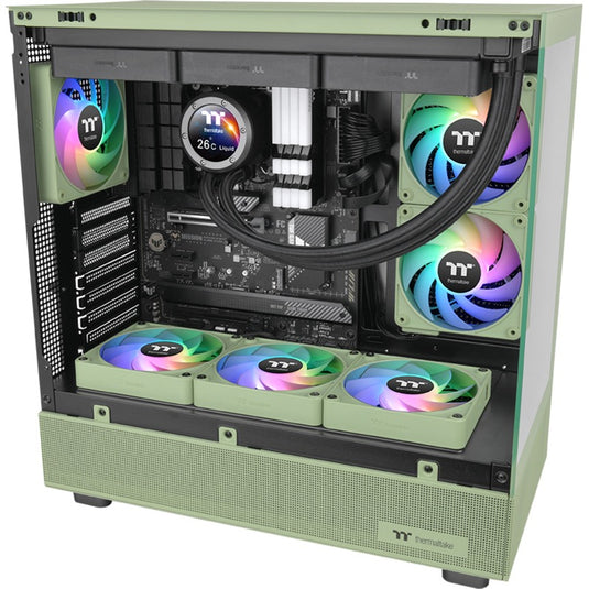 Thermaltake ct120 ex argb sync pc cooling fan matcha green (3-fan pack) case fans (lichtgroen, 3 stuks, 120 x 120 x 25 mm, pwm)