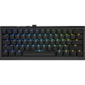 Ducky one x mini wireless rgb mechanisch toetsenbord (zwart, us lay-out (qwerty), inductive, 60%, hot-swappable, pbt, 2.4 ghz | bluetooth | usb-c)