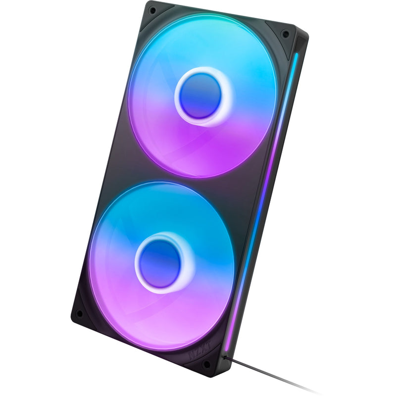 Afbeelding laden in galerijviewer, Nzxt f240 rgb core case fans (zwart, 2 stuks, 240 x 120 x 26 mm)

