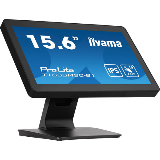 Iiyama prolite t1633msc-b1 15.6 touchscreen monitor (zwart, hdmi, displayport, 2x usb-a)