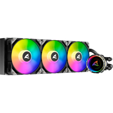 Sharkoon s90 rgb waterkoeling (zwart, 4-pins pwm fan-connector)