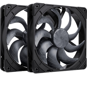 Noctua nf-a14x25 g2 pwm sx2-pp chromax.black case fans (zwart, 2 stuks, 140 x 140 x 25 mm)