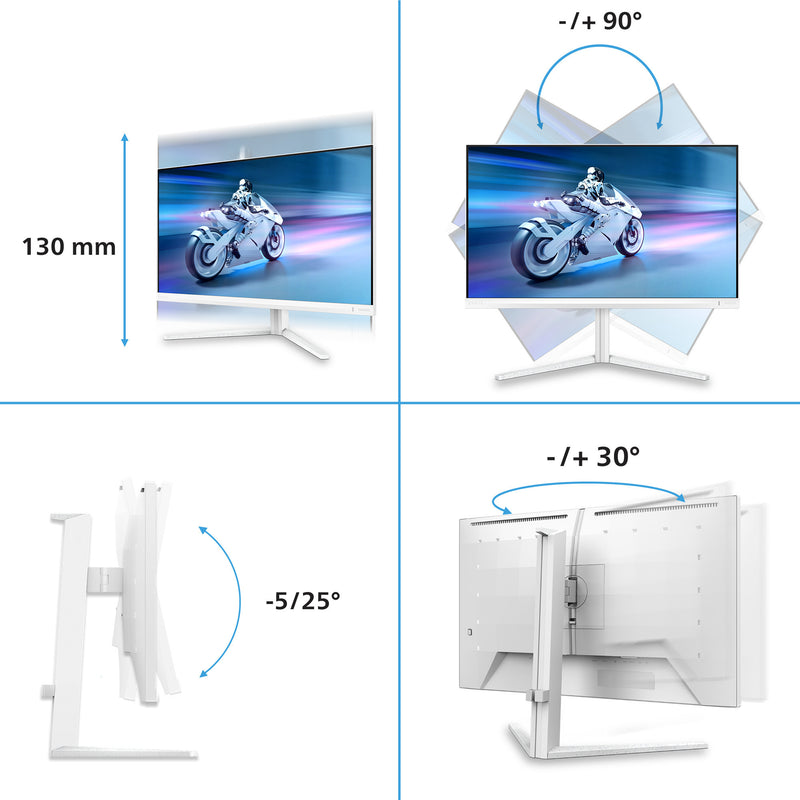 Afbeelding laden in galerijviewer, Philips evnia 27m2n5901a 27 4k uhd gaming monitor (wit, 2x hdmi, displayport, 2x usb-a, usb-b, usb-c, 160 hz 320 hz)
