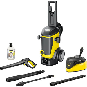 Kärcher k 7 wcm premium home hogedrukreiniger (geel zwart, met vuilfrees, slanghaspel en oppervlaktereiniger)