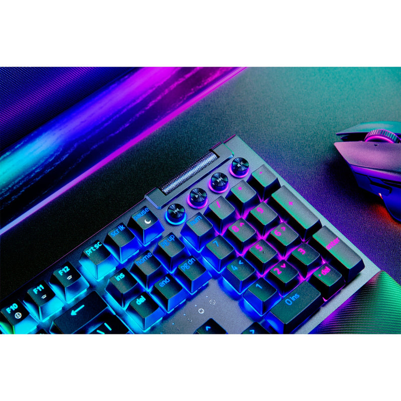 Load image into Gallery viewer, Razer blackwidow v4 pro rgb mechanisch gaming toetsenbord (zwart, us lay-out (qwerty), yellow, 100%)
