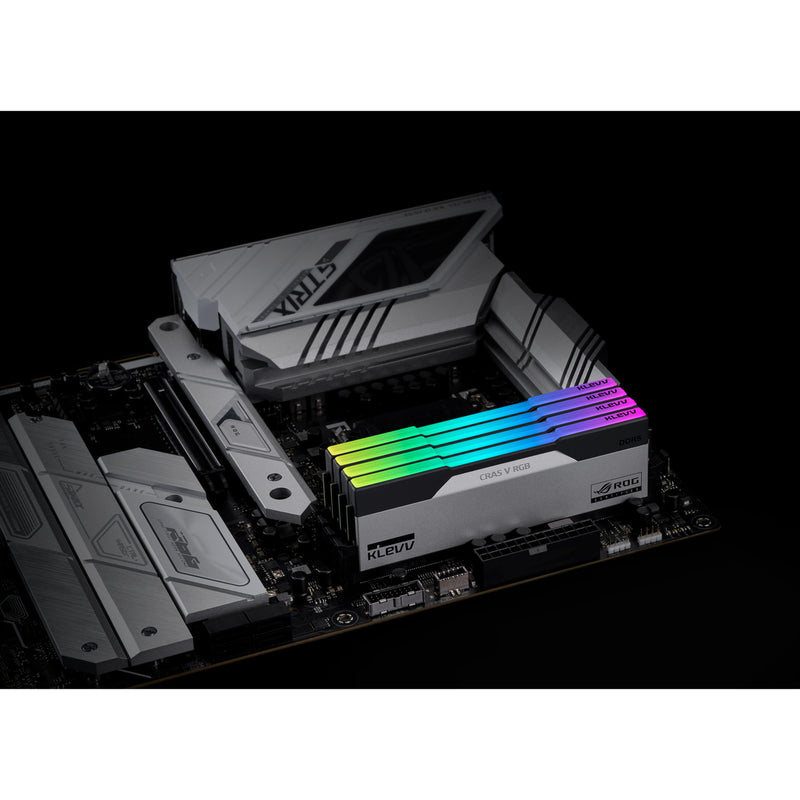 Load image into Gallery viewer, Klevv cras v rgb rog 32 gb ddr5-6200 (2x 16 gb) werkgeheugen (wit, kd5agua80-62b320p, xmp, expo)
