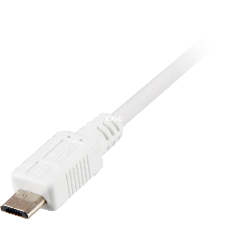 Load image into Gallery viewer, Sharkoon usb-a 2.0 > micro usb-b kabel (wit, 1 meter)
