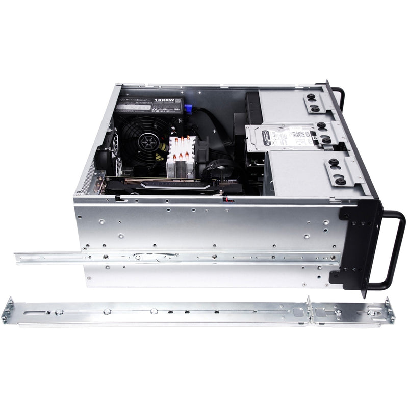 Load image into Gallery viewer, Silverstone rm41-h08 rack behuizing (zwart | 2x usb-a 3.2 (5 gbit s))
