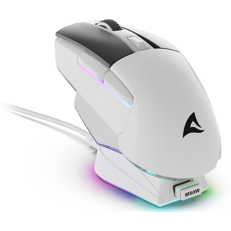 Load image into Gallery viewer, Sharkoon skiller sgm50w gaming muis (wit, 400 - 6400 dpi, rgb leds)
