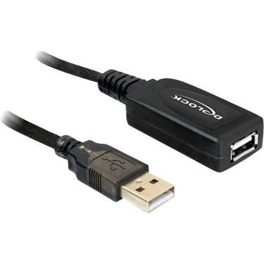 Delock actieve usb 2.0 verlengkabel (zwart, 20 meter)
